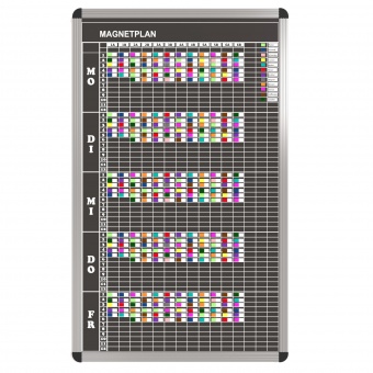 Klassen-Plantafel, 12 Stunden Mo-Fr, für 15 Klassen, 123x77 cm, Klassen-Plantafel, 12 Stunden Mo-Fr, für 15 Klassen, 123x77 cm,